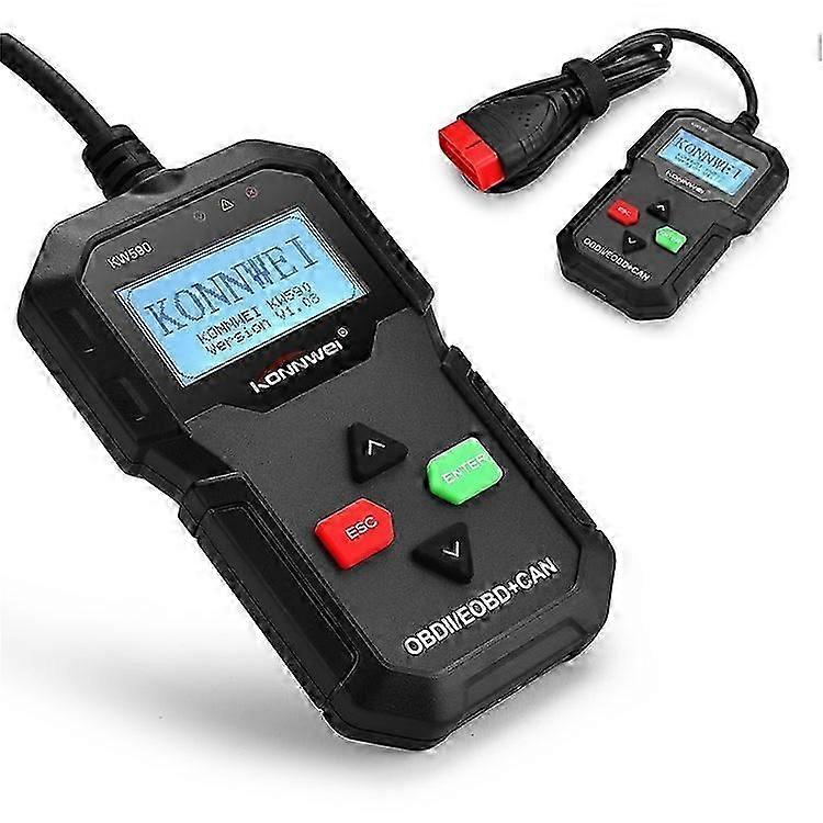 Konnwei Kw590 Obd2 Can Bus Fahrzeugmotor-code-lesegerät (schwarz)
