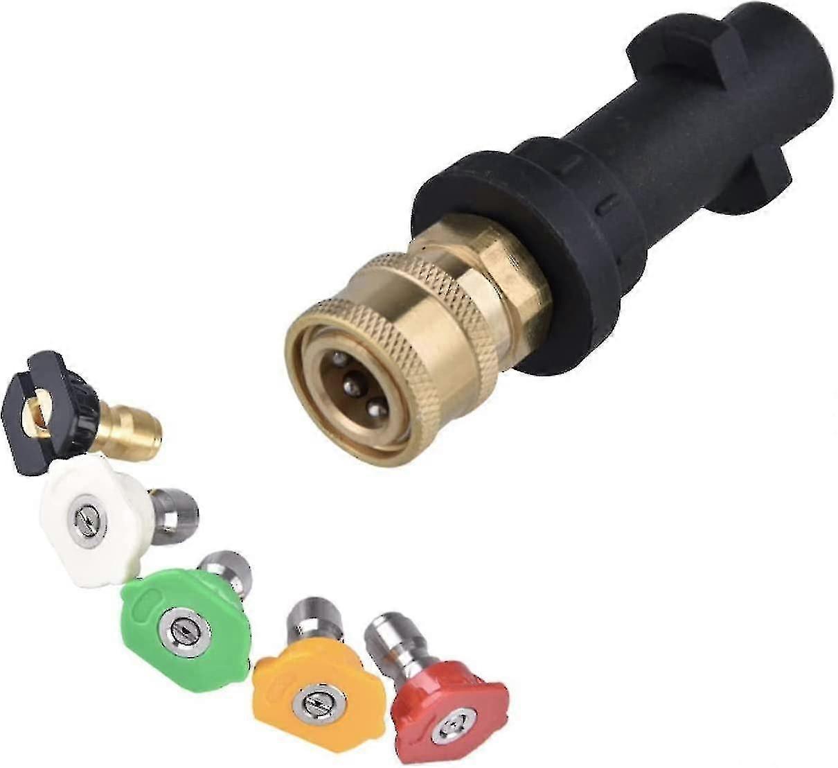 Adapterzubehör Für Kärcher K2 K3 K4 K5 K6 K7 Hochdruckreiniger (kärcher Pistole), 1/4"-schnellanschluss Innen, Mit 5 Düsenaufsätzen.