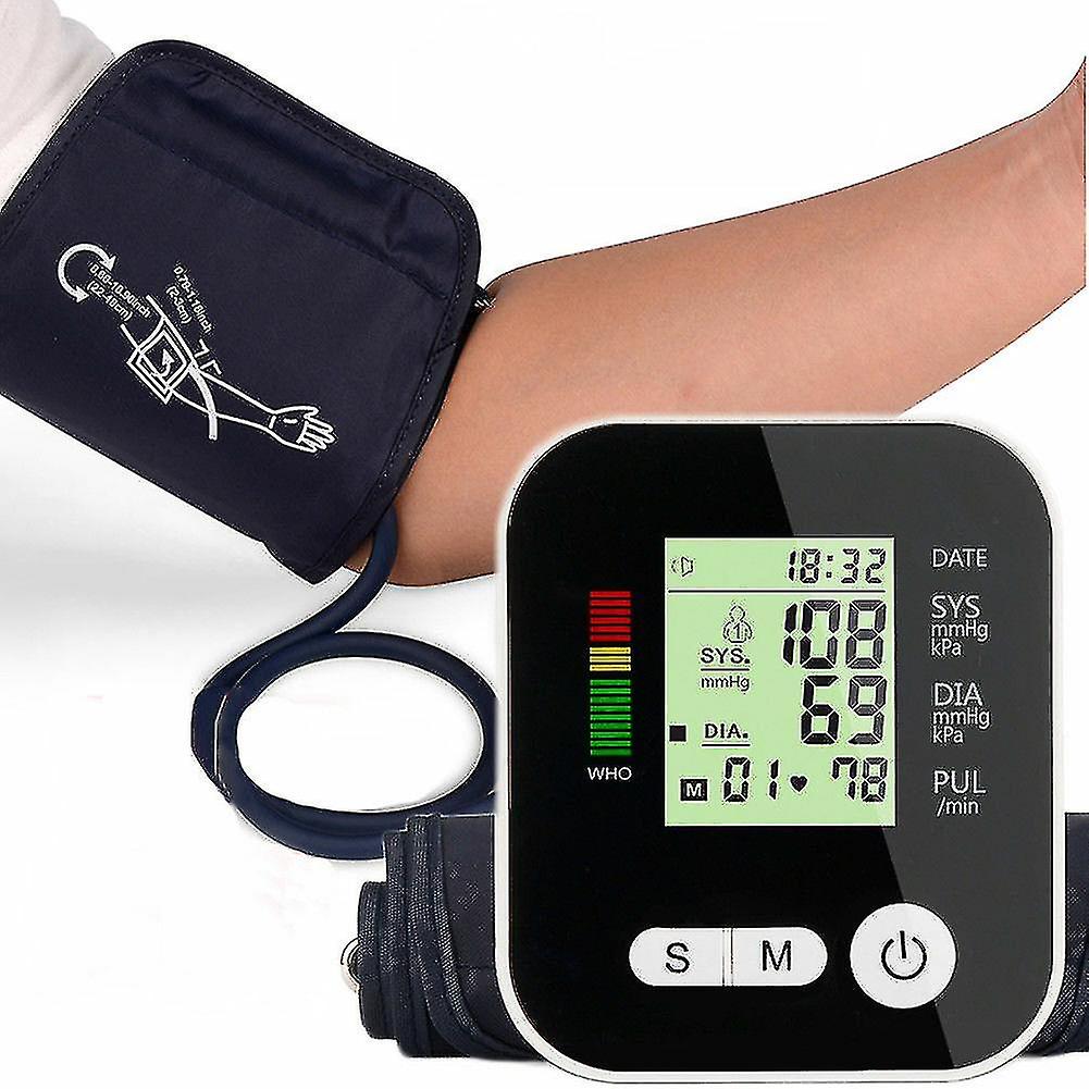 Blutdruckmessgerät Für Den Oberarm, Automatisches Digitales Herzfrequenzmessgerät, Manschette Mit Großem Display, Für Unregelmäßige Herzrhythmen.