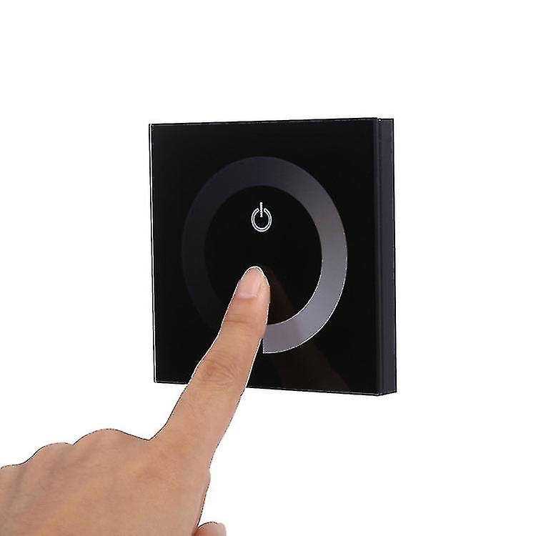 12-24v Dc Wanddimmer - Touchpanel-steuerung, Monochrom-dimmer Mit Einstellbarer Helligkeit Für Led-streifen, Led-dimmerschalter Mit Touchscreen (schwarz)