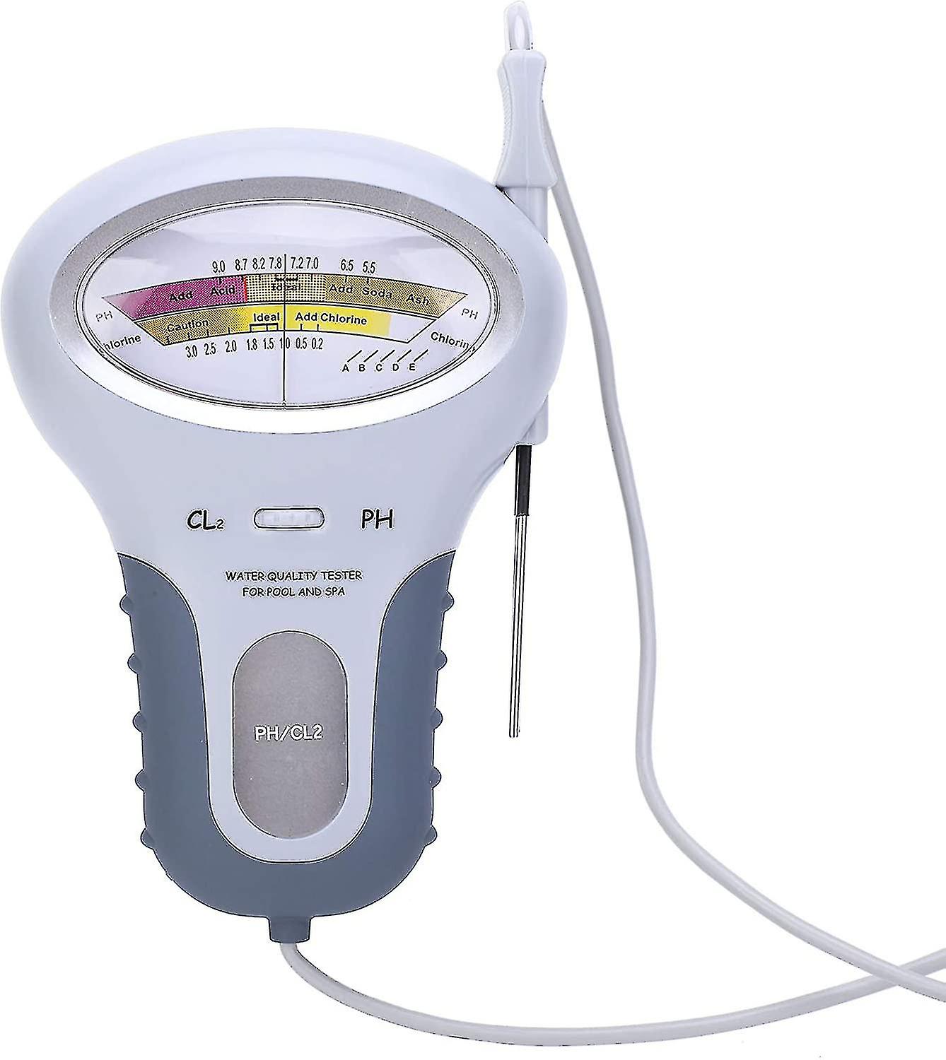 Chlor- Und Ph-tester Für Schwimmbäder – 2-in-1-tester Mit Sonde Für Trinkwasser, Aquarien, Schwimmbäder Und Andere Wassersysteme
