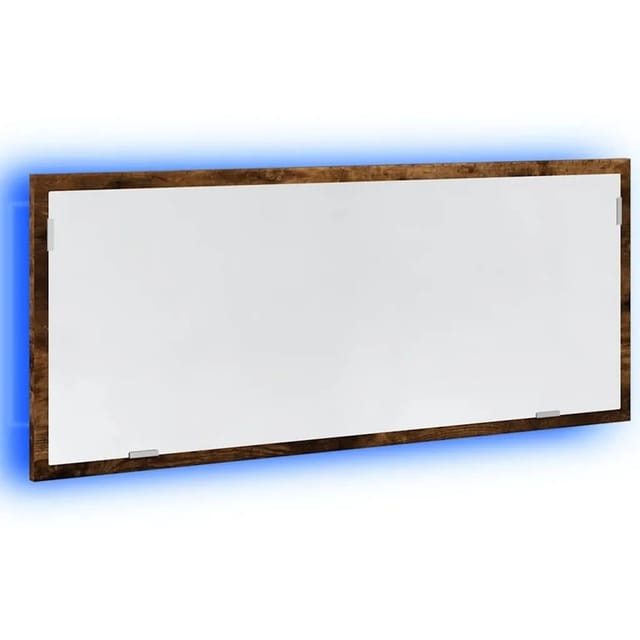 Led-badspiegel Räuchereiche 100x8,5x37 Cm Holzwerkstoff - Vidaxl
