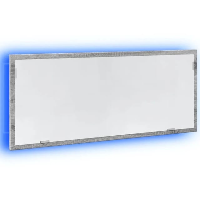 Led-badspiegel Grau Sonoma 100x8,5x37 Cm Holzwerkstoff - Vidaxl