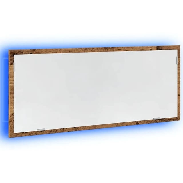Vidaxl - LED-Badspiegel Altholz-Optik 100x8,5x37 cm Holzwerkstoff