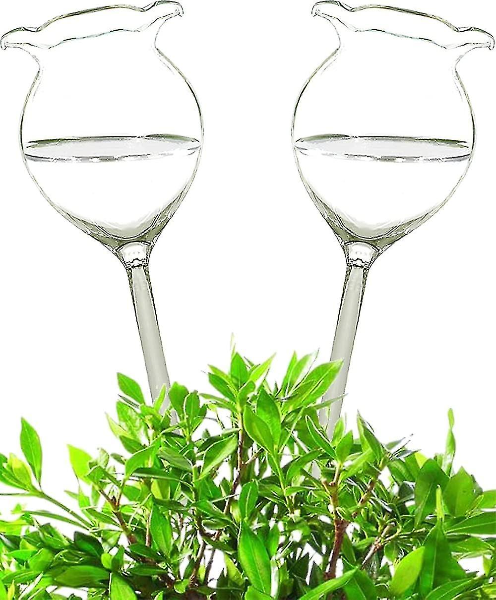 Set Mit 2 Selbstbewässernden Pflanzenkugeln, Durchsichtige Glaskugeln Für Zimmer- Und Gartenpflanzen