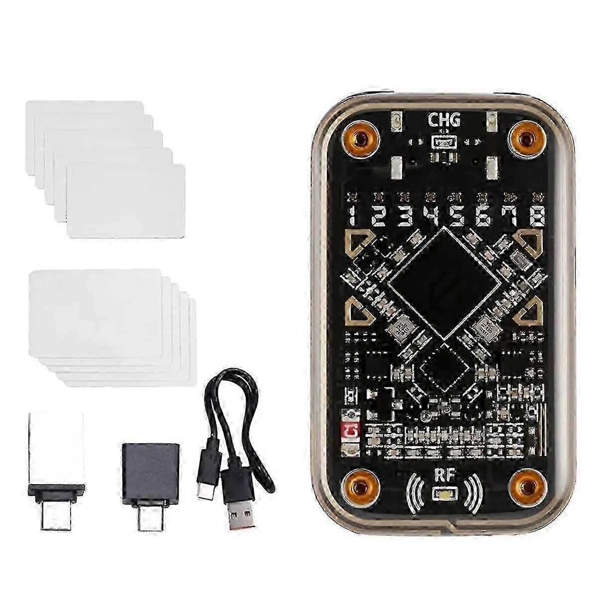 Chameleon Ultra Kontaktloser Smartcard-emulator, Rfid-chip-lesegerät + 5 Standardkonforme Cuid/uid-karten