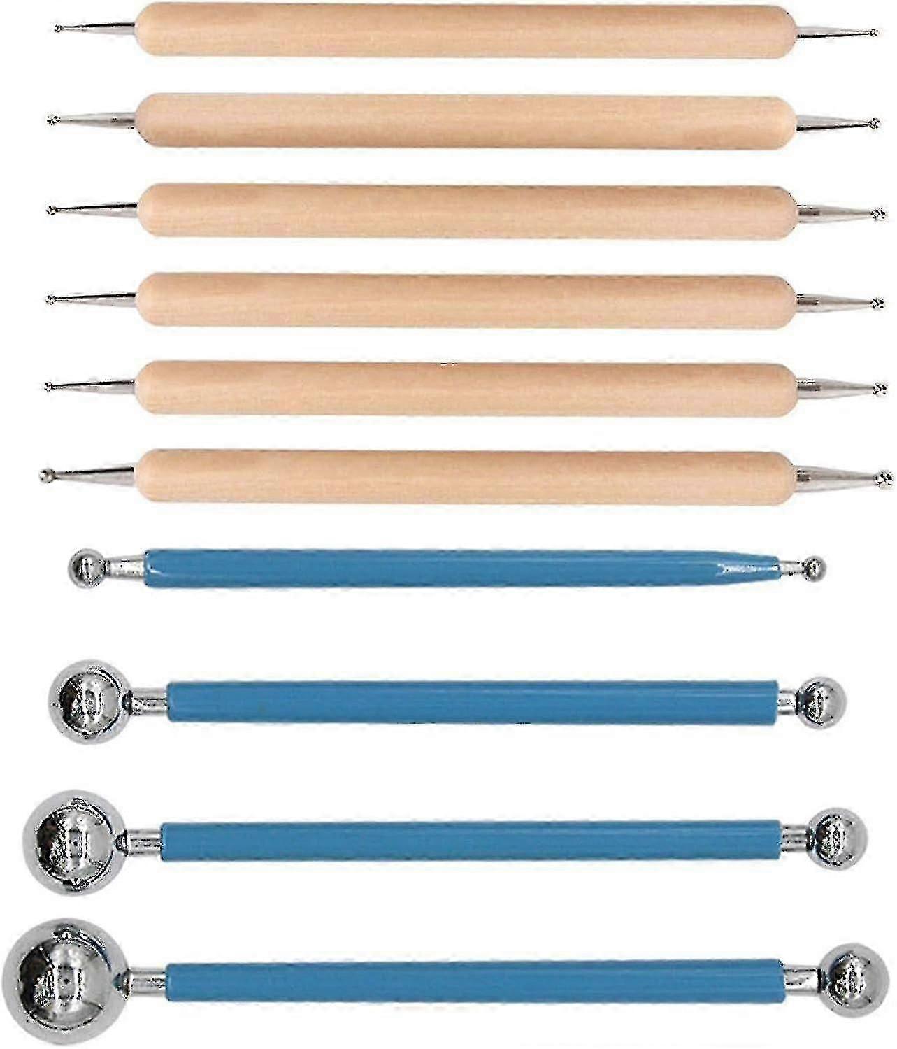 10 Kugelschreiber-punktierwerkzeuge Für Steinmalerei, Tonmodellierung, Prägung, Mandala-kunst - Ce (blau)