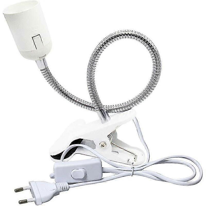 Bettleselampe Mit E27-klemme, 230v Wechselstromkabel Mit Schalter, E27-klemme, Flexibler Schwanenhals Für Aquarienlampe Oder Pflanzenspiegel.