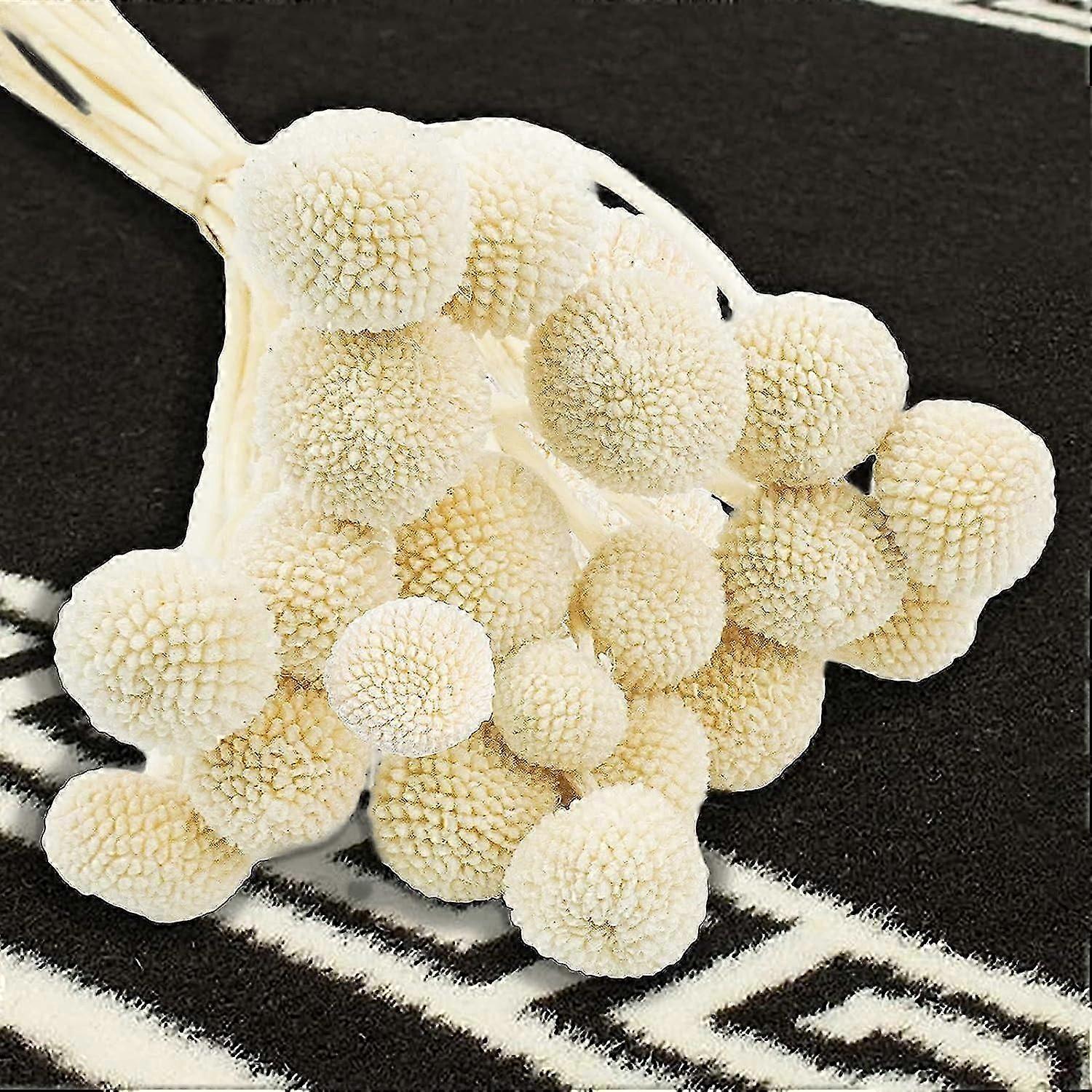 20 Künstliche Trockenblumen Von Craspedia, Künstliche Trockenblumenkugeln Von Billy Button Für Zuhause, Büro, Partys Und Hochzeitsdekoration (blau) (gold, Weiß, Gelb)