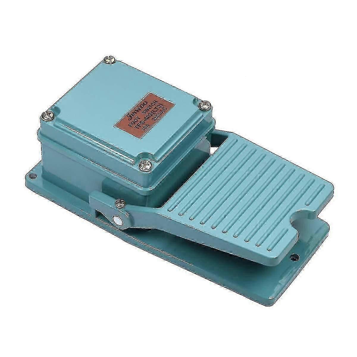 Hochleistungs-spdt-fußschalter (kontaktlos), 15 A, 250 V, Aluminium, Momentanschalter, Tfs-402 Blau