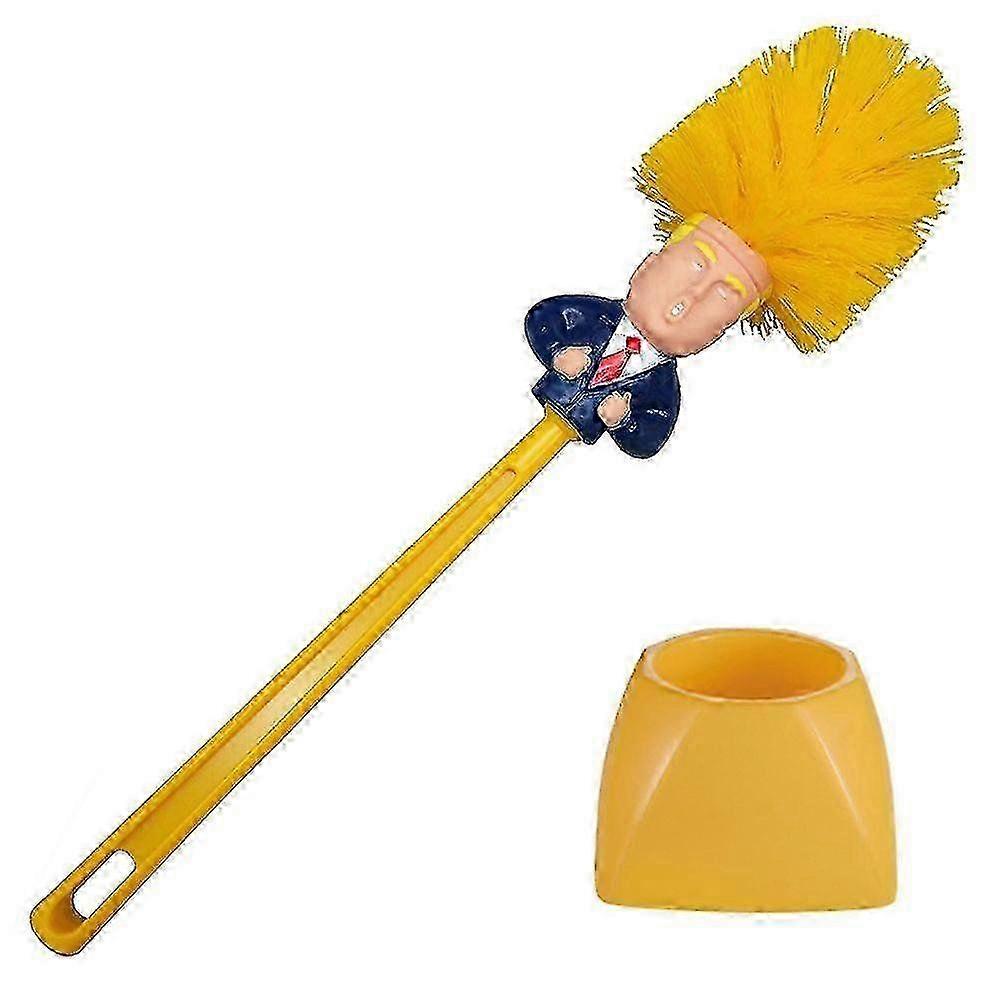 Humorvolle, Multifunktionale Toilettenbürste In Form Von Donald Trump (mit Sockel)