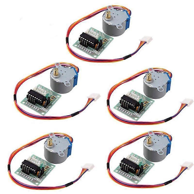 Konvolut Aus 5 Uln2003 5v-schrittmotoren (28byj-48) + Uln2003-steuerplatine, Geeignet Für Diy-k-steuerungstestmodule