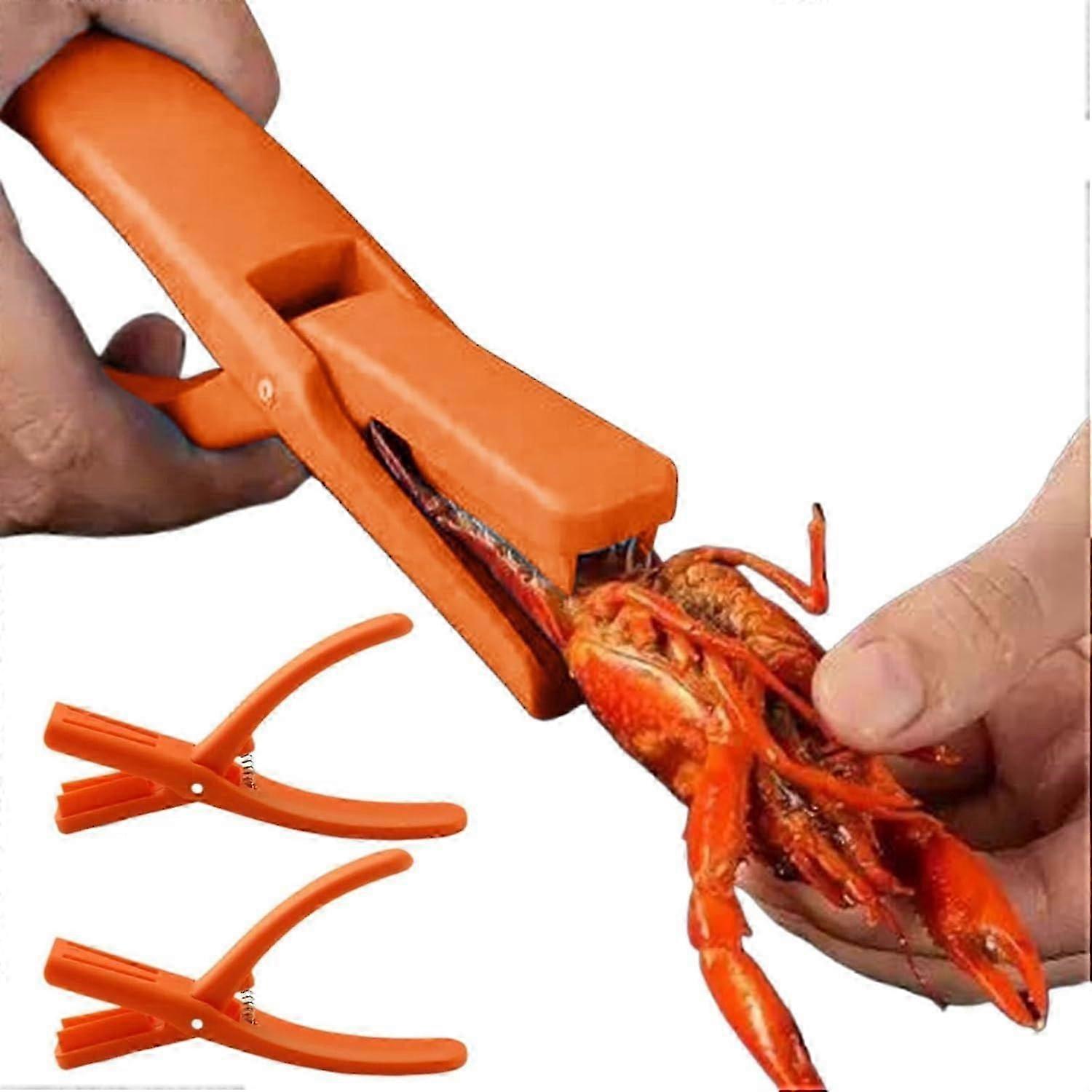 Krebsschäler, Krebsschäler, Meeresfrüchtewerkzeug, Krebsschäler, Garnelenschäler, Krebsschäler (orange, 2 Stück)