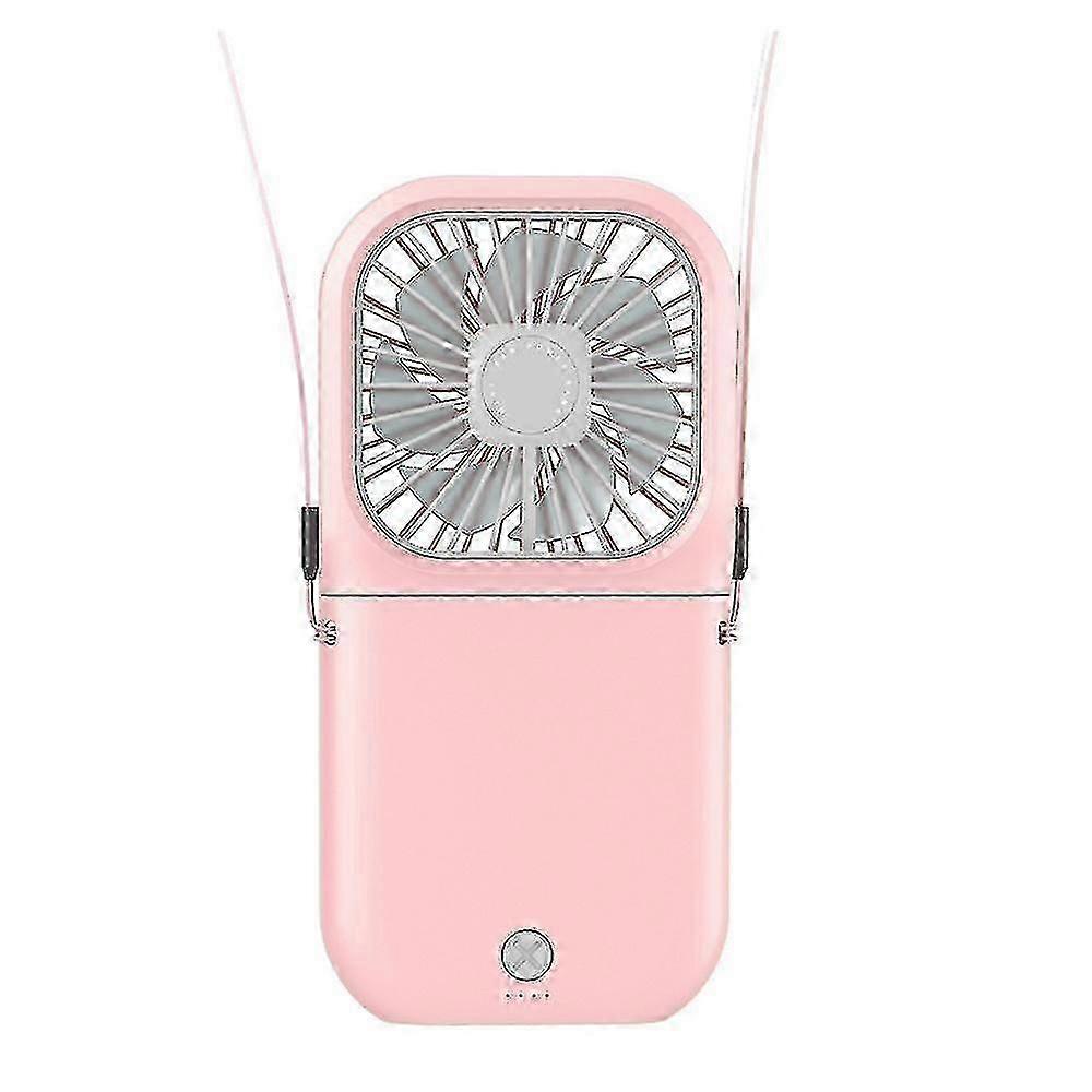 Mini-nackenventilator, Tragbar, Leise, Faltbar, Usb-aufladbar (rosa)