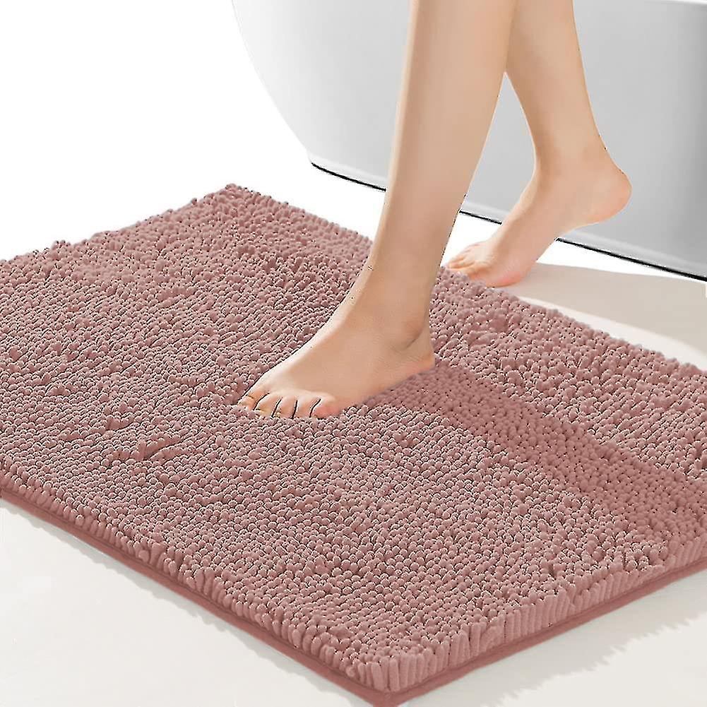 Rosa Badematte, 40 X 60 Cm, Rutschfest, Dick, Weich Und Strapazierfähig, Schnelltrocknend, Ideal Für Badewanne Und Dusche.