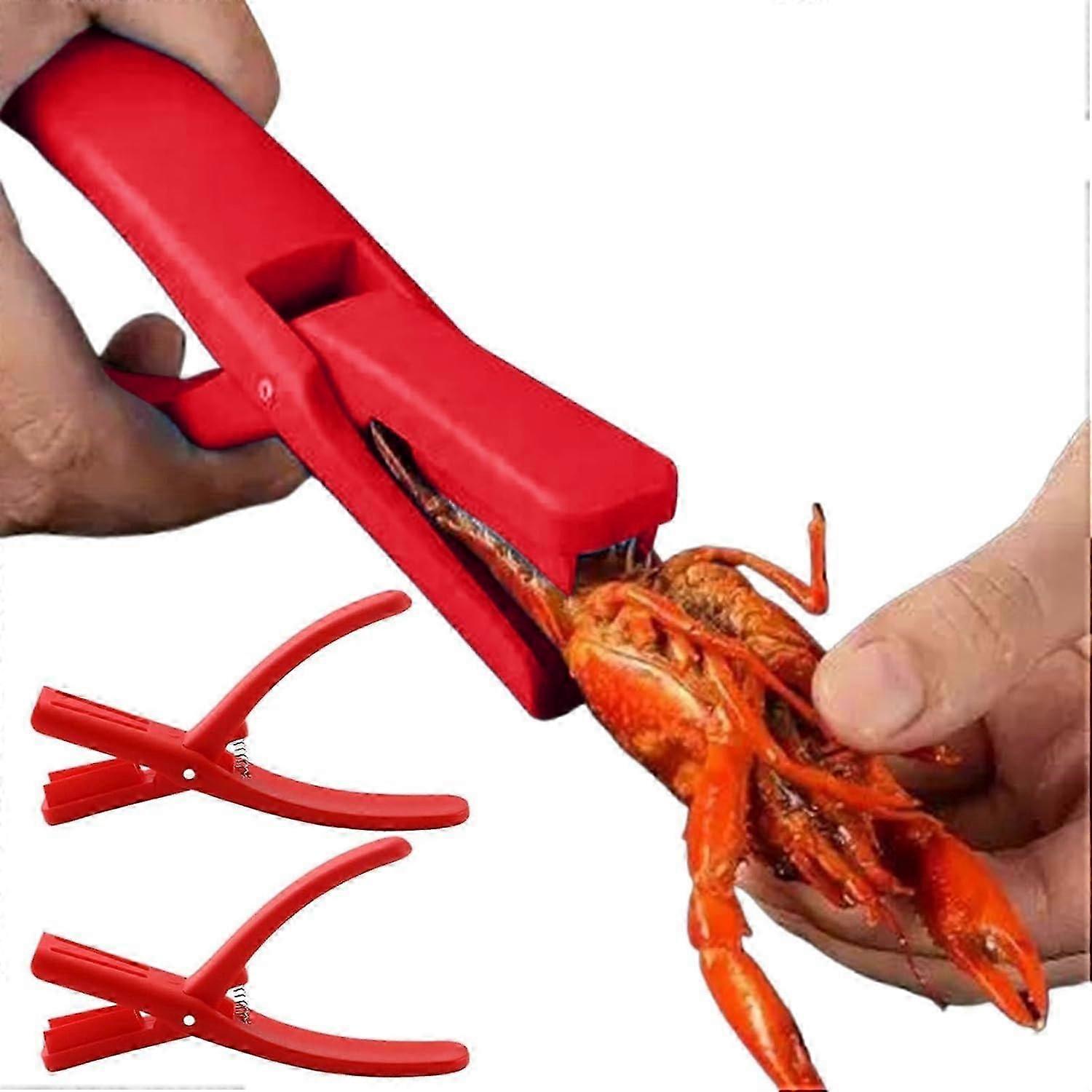 Krebsschäler, Krebsschäler, Meeresfrüchtewerkzeug, Krebse-schäler, Garnelenschäler, Krebsschäler (rot, 2 Stück)