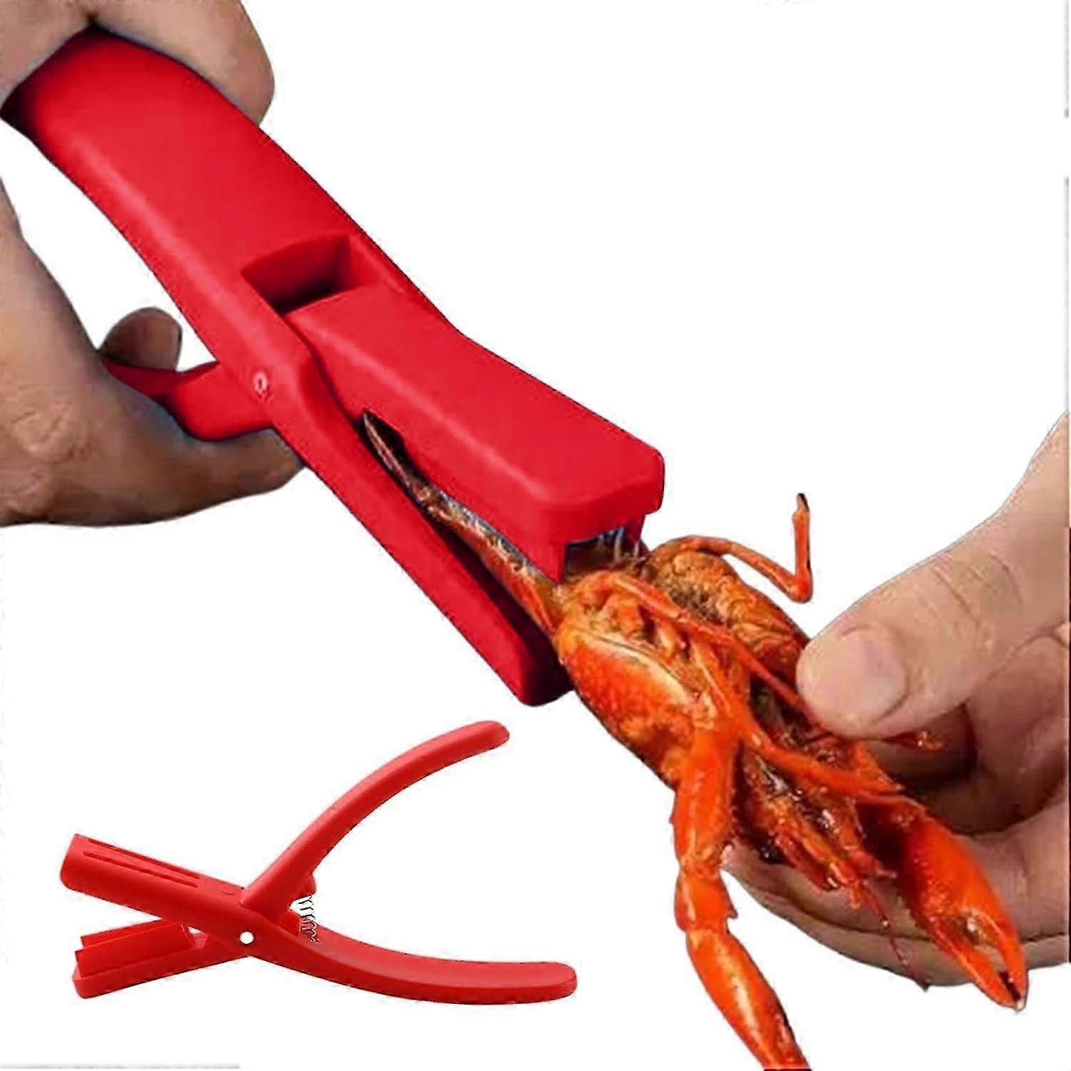 Krebsschäler, Krebsschäler, Meeresfrüchtewerkzeug, Krebsschäler, Garnelenschäler, Krebsschäler (rot, 1 Stück)