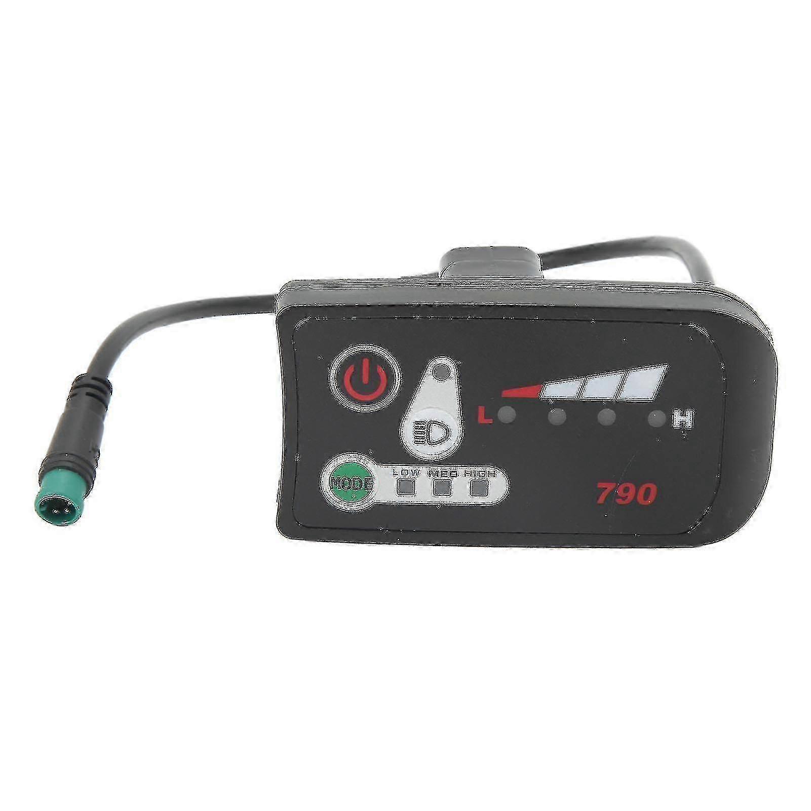 Led-leistungsanzeige Für Elektrofahrräder, Umbau-messgerät Für Elektrofahrräder Mit Wasserdichtem 5-poligem Stecker Für 22,2-mm-lenker