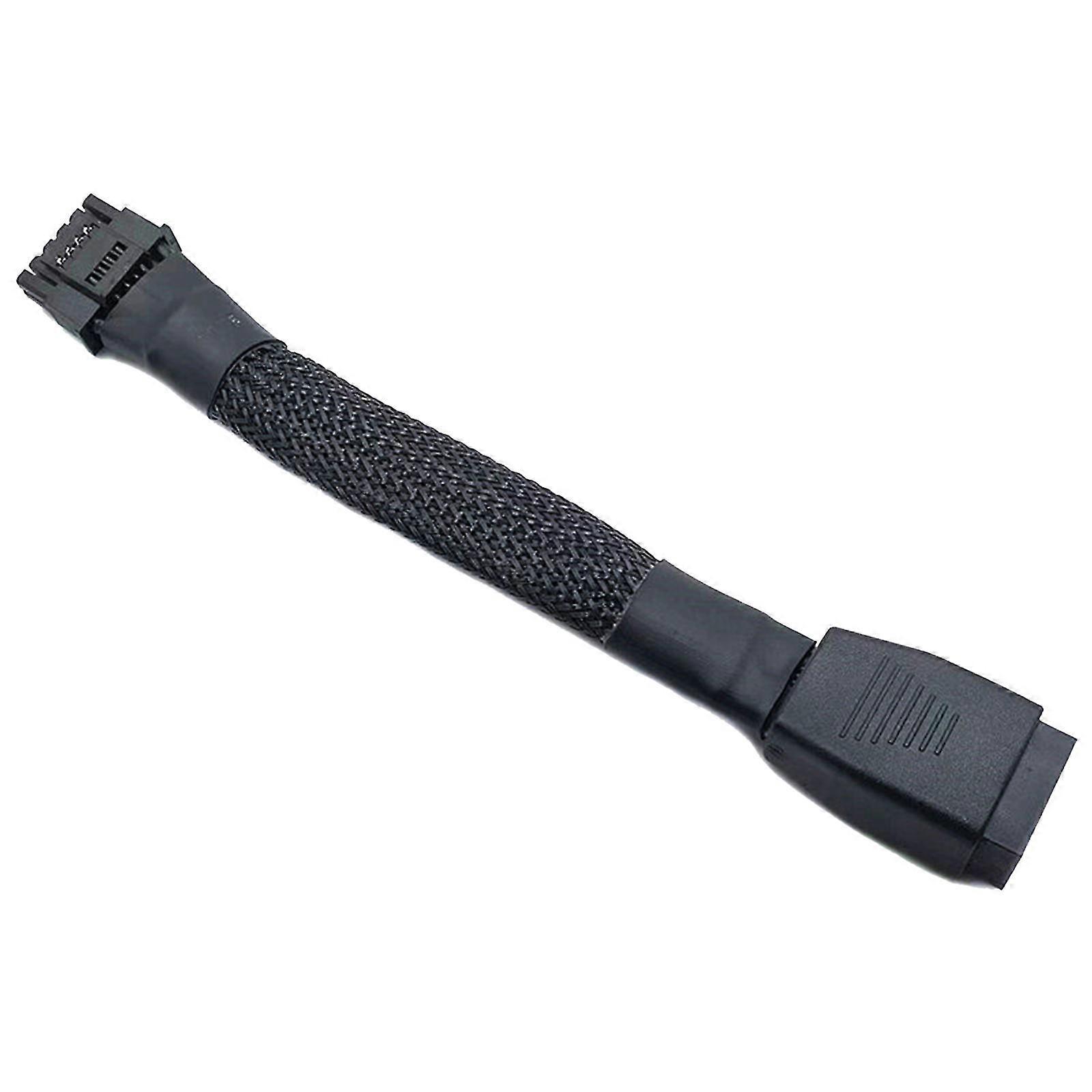 Pci-e 5.0 16-pin-grafikkarten-verlängerungskabel, Stecker-auf-buchse-konverter (schwarzes Gewinde)
