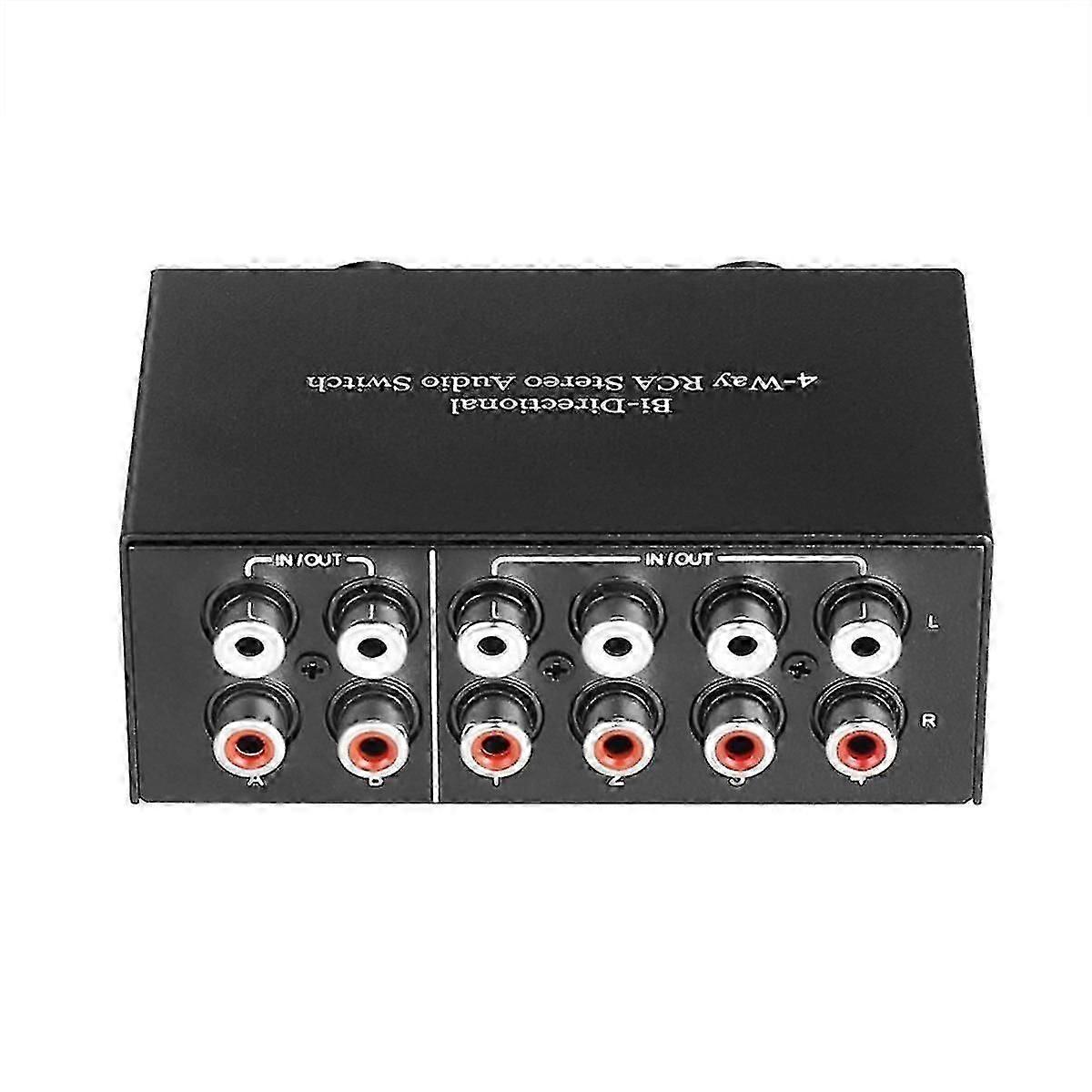 4-wege-bidirektionaler Rca-stereo-audioschalter (2 Eingänge/4 Ausgänge Oder 4 Eingänge/2 Ausgänge, Linke/rechte Buchse, Rca-audiokanal).