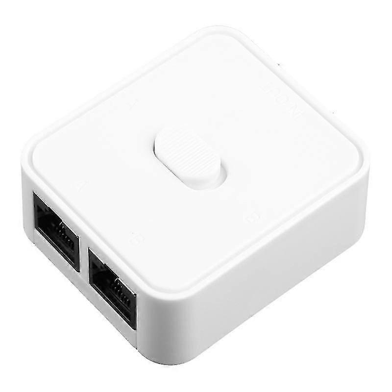 2-in-1 1000 Mbps Ethernet-splitter-adapter, Rj45 Lan-splitter-anschluss, Cat 6 Netzwerk-extender, Rj45-switch-koppler Für Pc, Laptop, Tv-box Und Router (weiß)