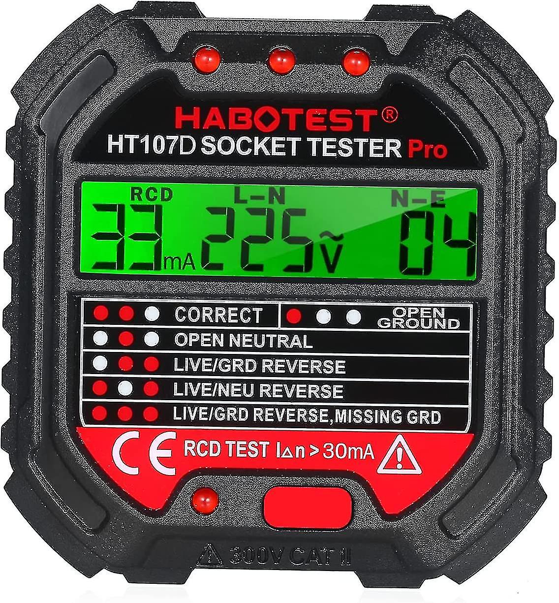 Steckdosentester - Steckdosentester Mit Spannungsanzeige 90-250v Steckdosentester Automatischer Stromkreis-polaritts-spannungsdetektor-unterbrecher-suchg