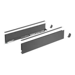 AvanTech YOU Schubladenseitenprofil, H101mm x B350mm, anthrazit, links und rechts - HETTICH - 9353423