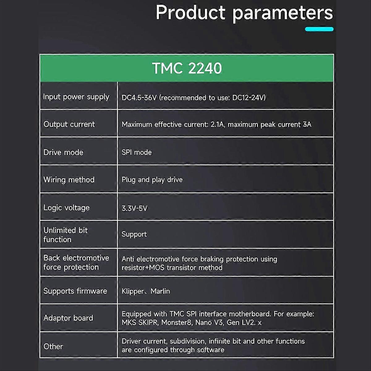 Mks Tmc2240 Schrittmotortreiber (leiser Treiber Als Ersatz Für Tmc2209 Und Tmc5160) Für Skr V1.4 Turbo 2 Octo