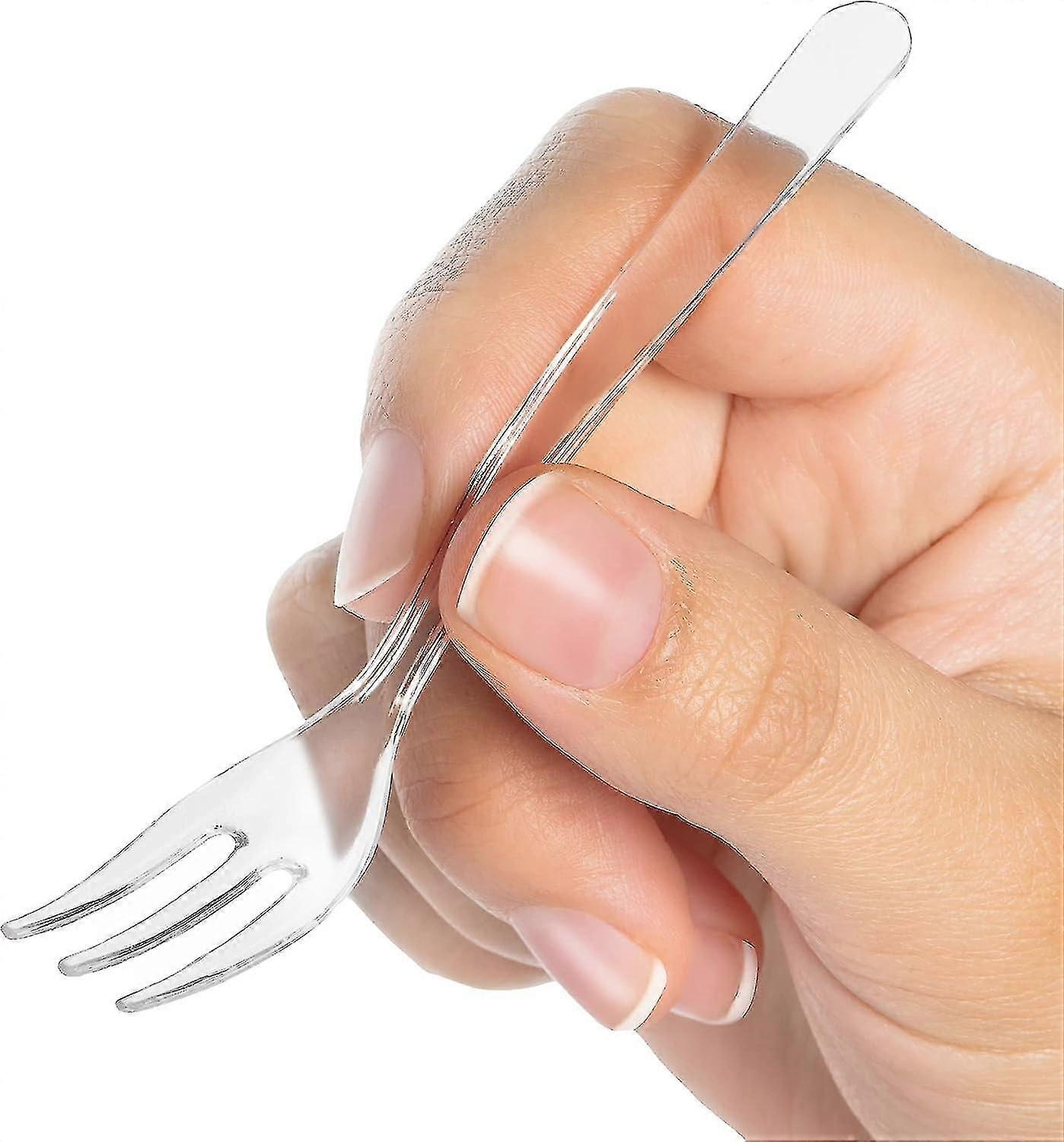 Mini-probiersgabeln – 500 Transparente Mini-kunststoffgabeln Für Fruchtdesserts Und Tiefkühlprodukte, Ideal Als Partygeschenk (minigabeln)