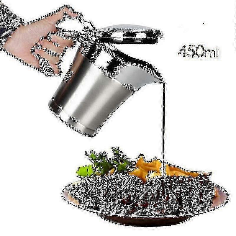 Isolierte Saucenschüssel Aus Edelstahl Mit Deckel, Doppelwandiger Saucenkrug Zum Servieren Von Heißen Und Kalten Saucen