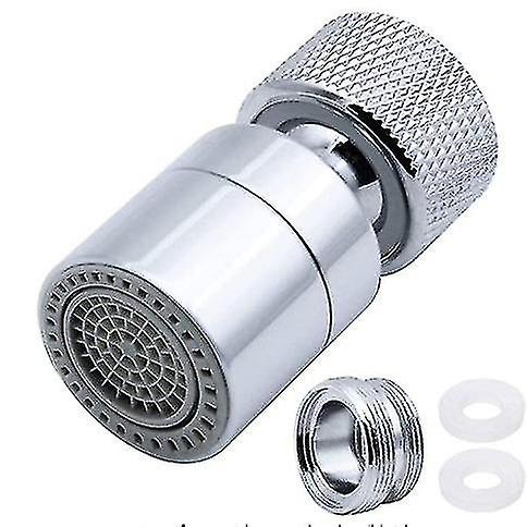 Schwenkbarer Luftsprudler-wasserhahn, Wassersparender Wasserhahn, Verstellbarer Küchen- Und Badezimmerhahn, Messing-blasenfilter Mit Düsenadapter (1 Stück, Silber)