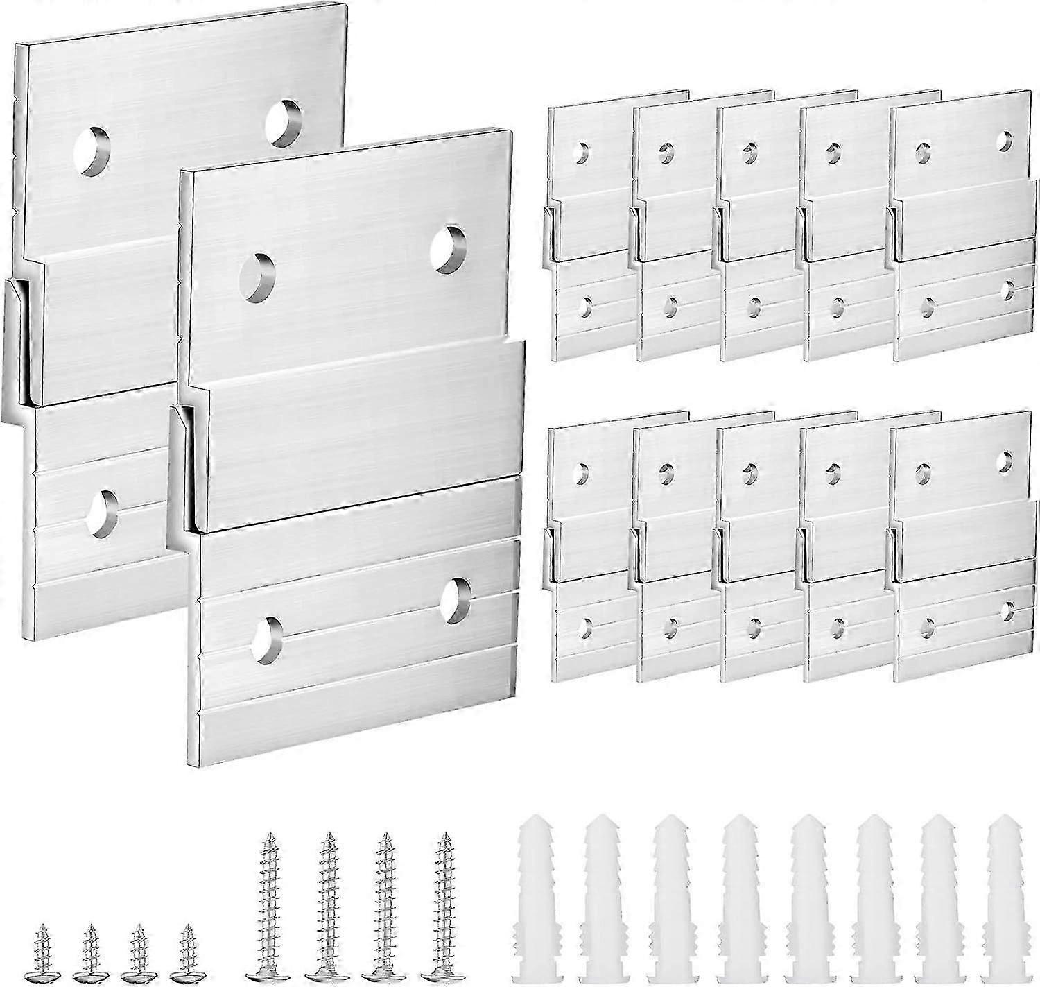 Satz Mit 24 Robusten Aluminium-zahnstangen-rahmenhalterungen Inklusive Schrauben