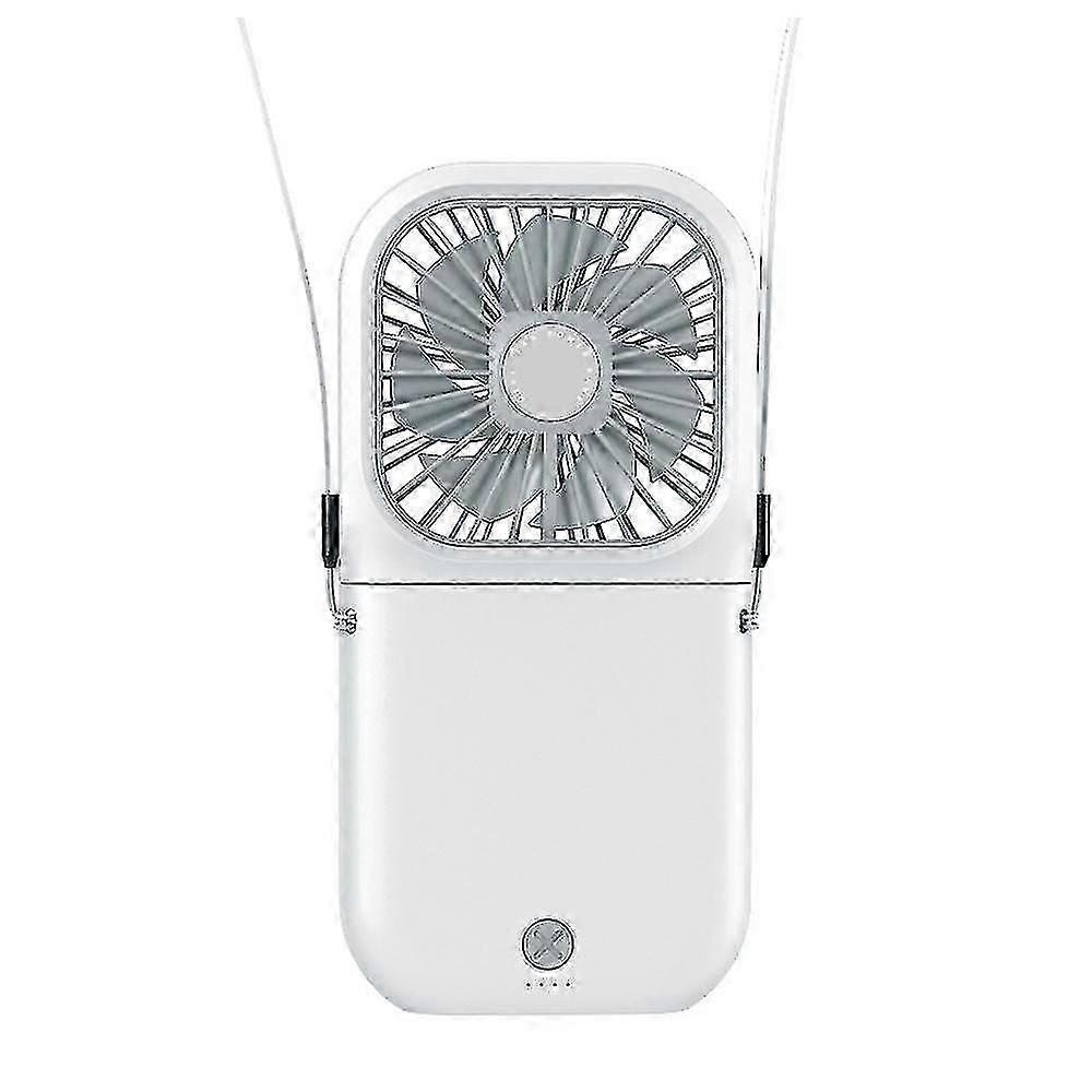 Mini-nackenventilator, Tragbar, Leise, Faltbar, Usb-aufladbar (weiß)