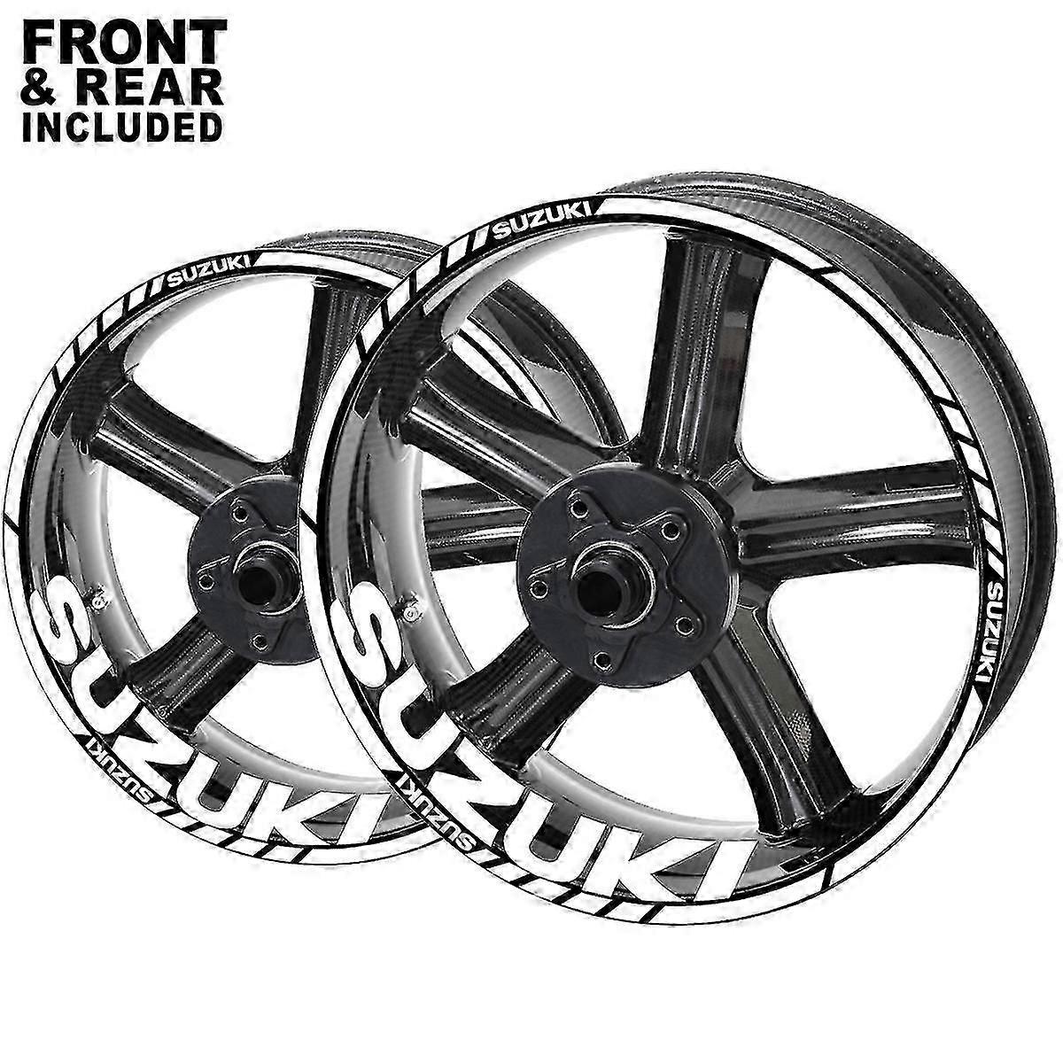 Aufkleber- Und Logoset Für Suzuki Gsx-r 600, 750 Und 1000 Felgen (weiß).