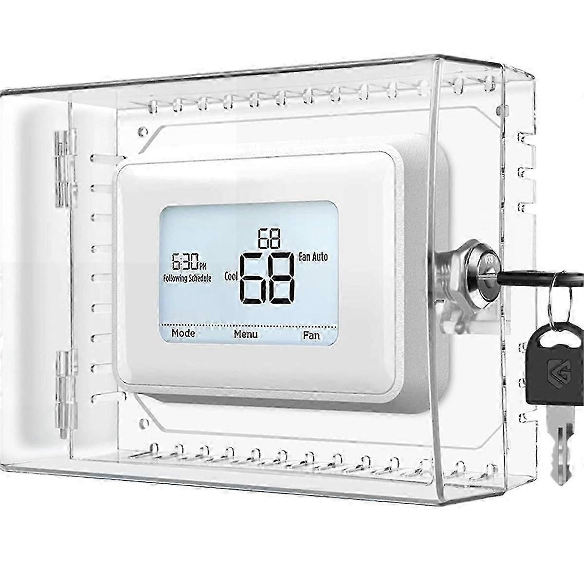 Große Thermostat-verriegelungsabdeckung Mit Schlüssel Für Honeywell, Transparente Thermostatabdeckung Kompatibel Mit 5h X Thermostaten