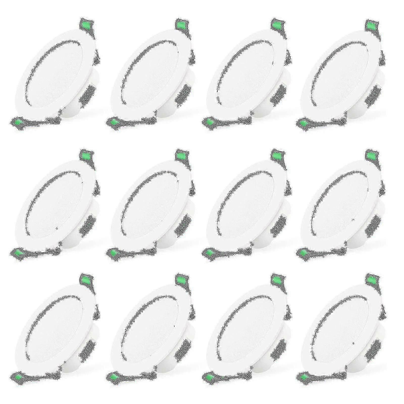 Set Mit 12 Schlanken 7-w-led-einbaustrahlern Für Die Decke, Weiße Beleuchtung Für Zuhause