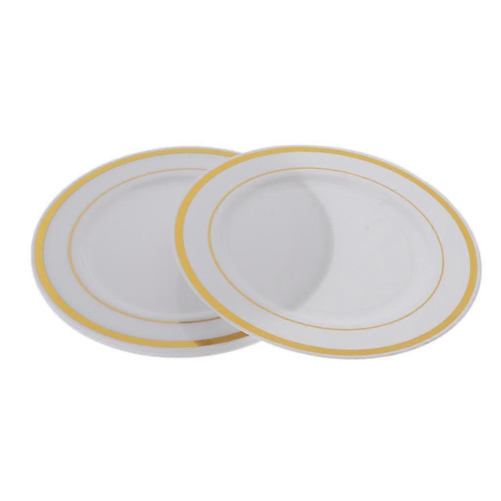 Set Mit 6 Runden Einweg-esstellern Aus Kunststoff, 19 Cm (7,5 Zoll).