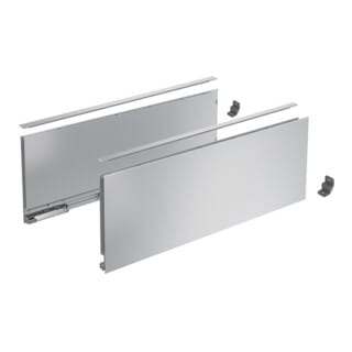 AvanTech you Set Zarge Höhe 187 mm, nl 450 mm, silber o. Frontbef.