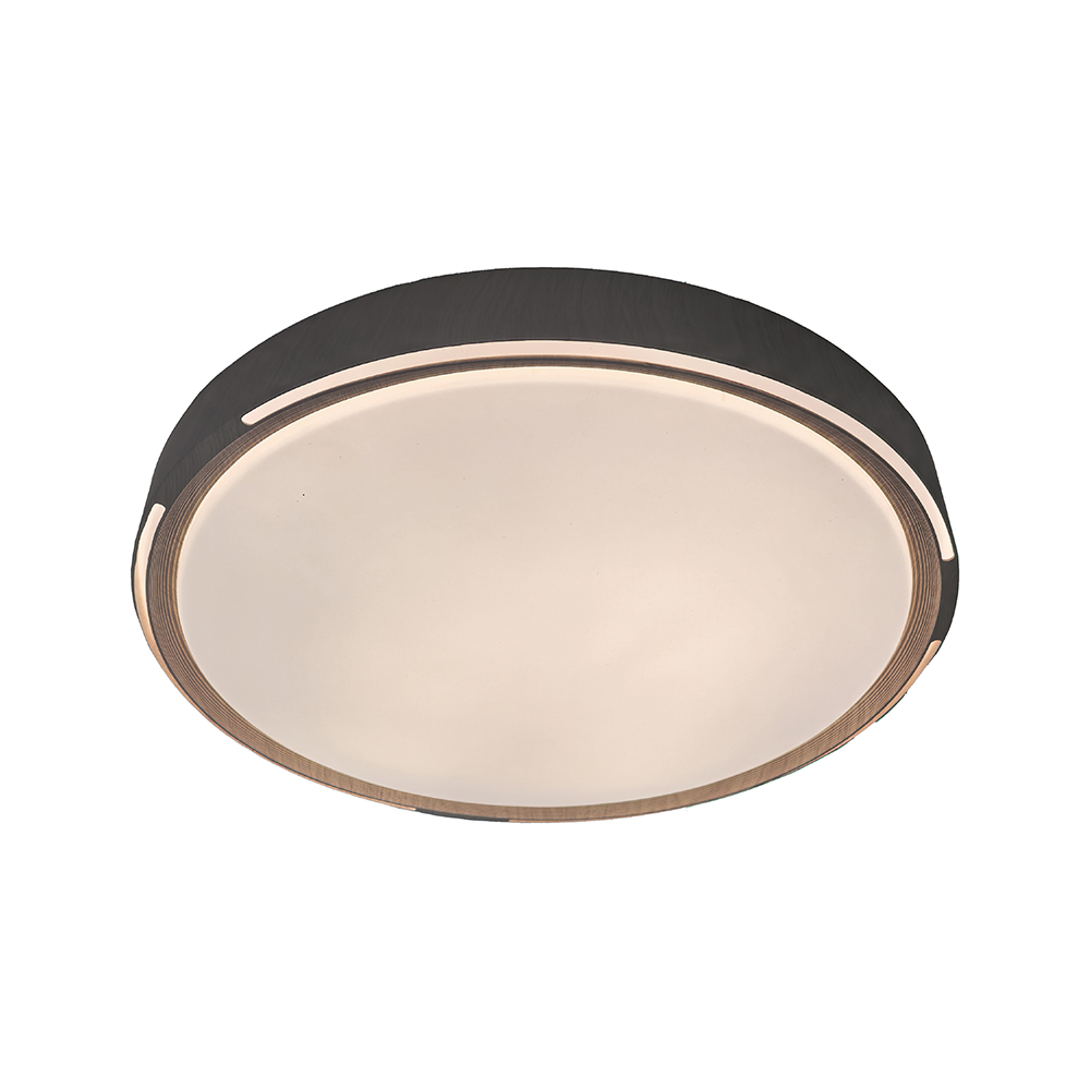 V-tac 60w 6000 Lm Cct Dimmbare Led-deckenleuchte Mit Fernbedienung, Dunkle Holzoptik 24205