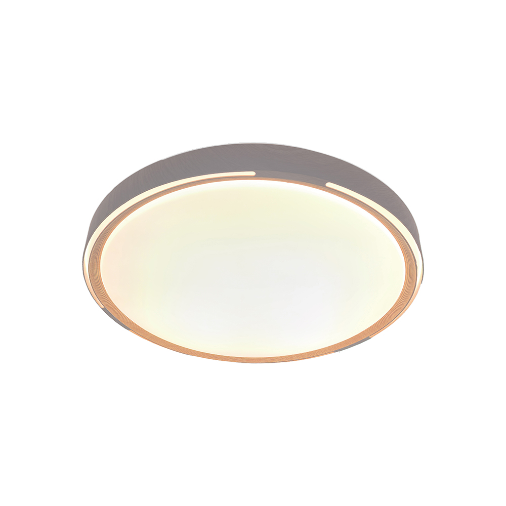 V-tac 60w 6000 Lm Cct Dimmbare Led-deckenleuchte Mit Fernbedienung, Licht In Holzoptik 24206