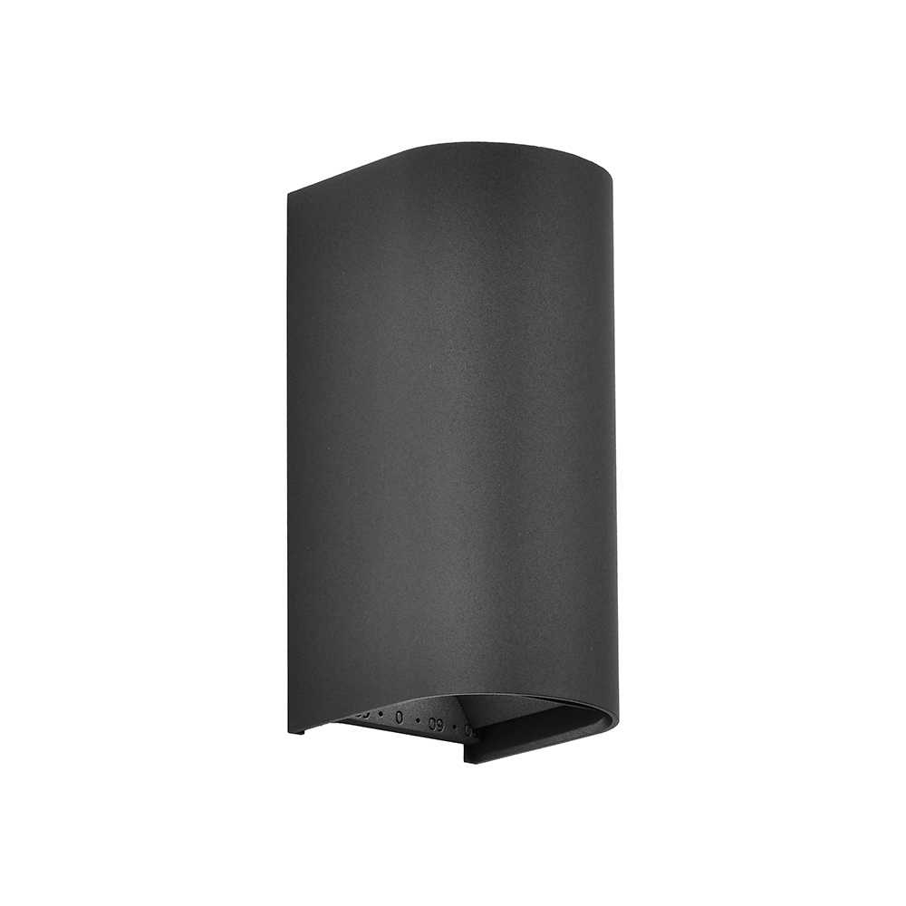 V-tac 12w Zylindrische Led-außenwandleuchte Schwarz Auf- Und Abwärts Einstellbare Farbtemperatur Ip65 24349