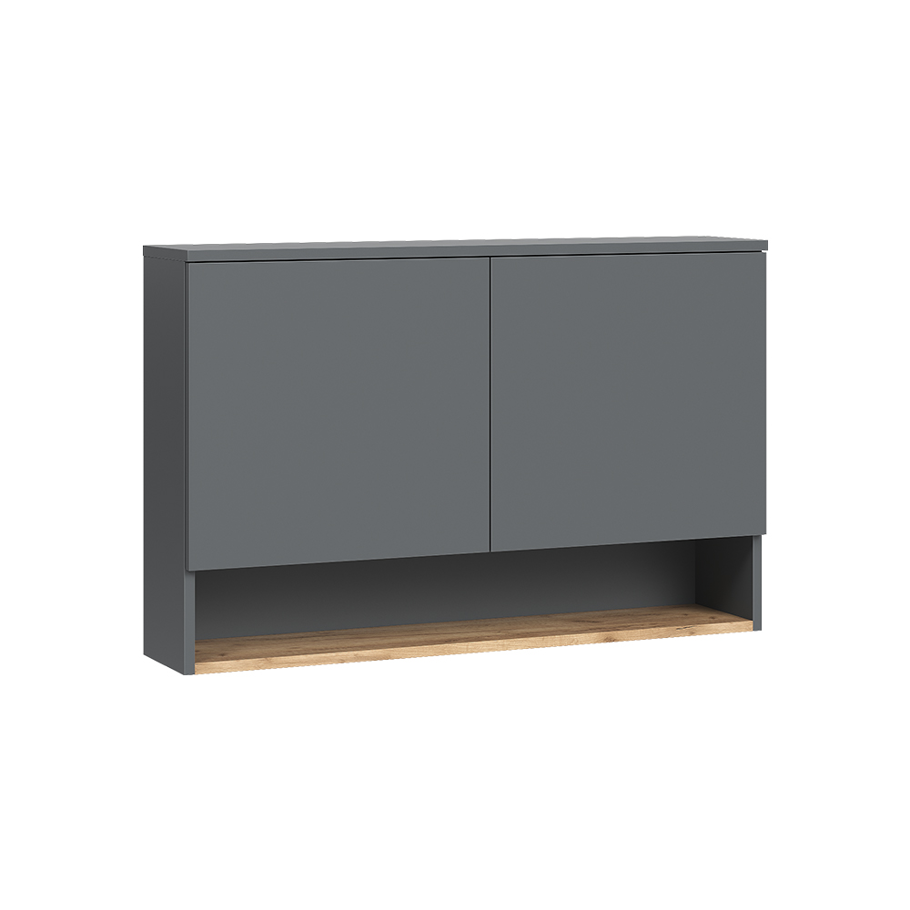Hängeschrank Viktor, Anthrazit/goldkraft Eiche, 93.6 X 60 Cm Mit 2 Türen, Vicco