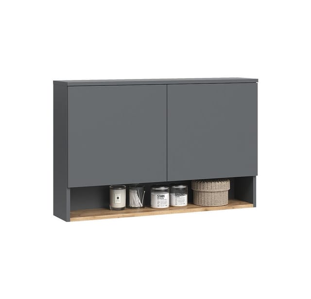 Hängeschrank Viktor, Anthrazit/goldkraft Eiche, 93.6 X 60 Cm Mit 2 Türen, Vicco