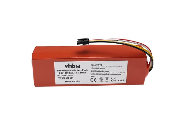 Vhbw - Akku kompatibel mit Xiaomi Roborock S6 Pure, S6 pure S6P02-00 RKS6PRV0 Rubys-LB Saugroboter (3600 mAh, 14,4 v, Li-Ion)