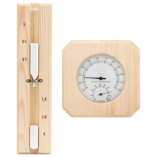 vidaXL 2-in-1 Sauna-Hydrothermograph und Sanduhr