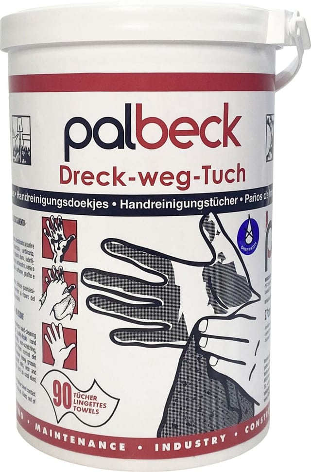 Palbeck Handreinigungstücher Dreck-Weg-Tuch 90 Tücher Werkstattausrüstung-Zubehör