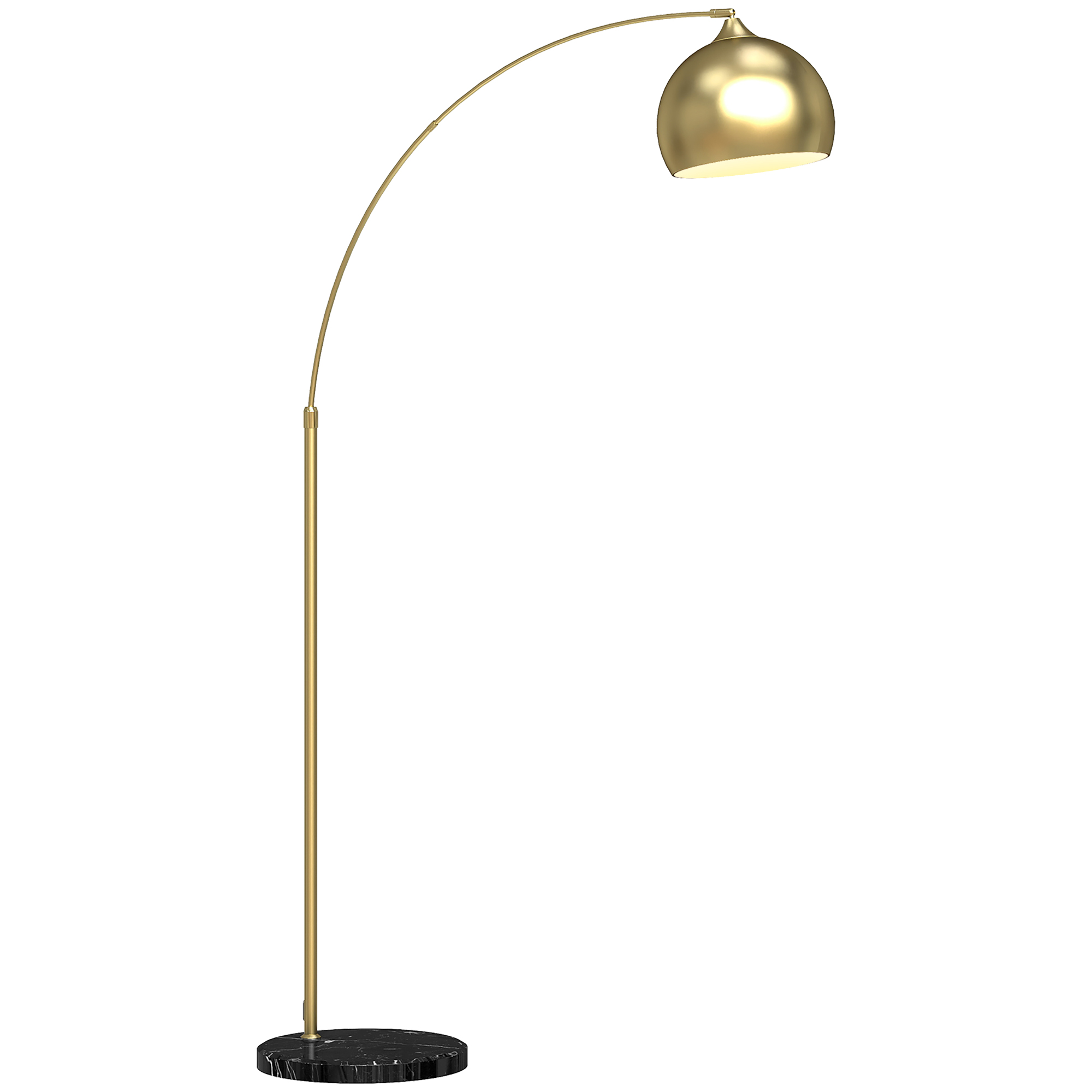 Moderne Bogenstehleuchte, 40 W. Höhen- Und Längenverstellbar. Fußschalter. Maße: 110–115 X 35 X 170–180 Cm. Farbe: Gold.