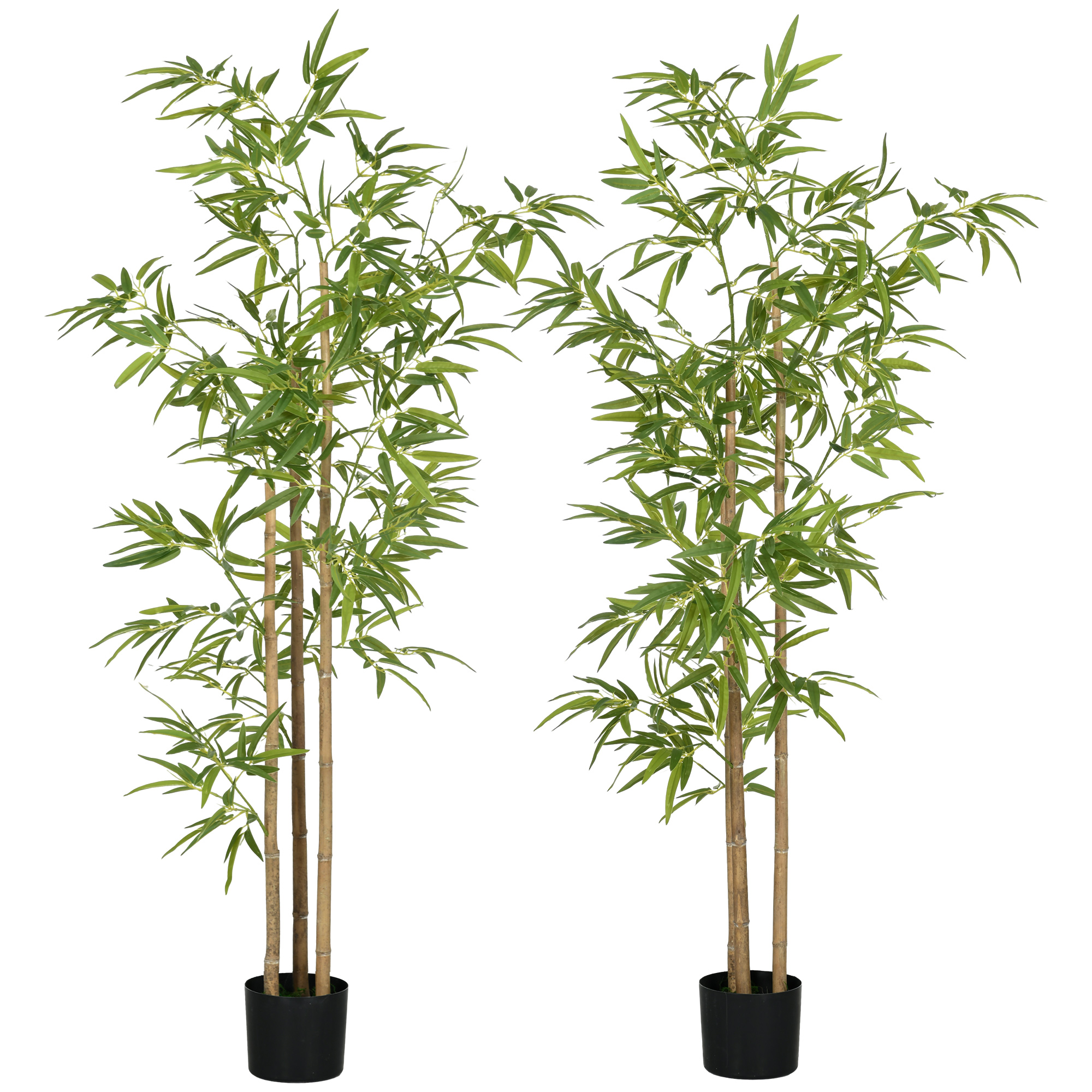 Künstlicher Bambusbaum, 180 Cm Hoch, Mit Topf. Für Den Innenbereich. Sieht Sehr Realistisch Aus.