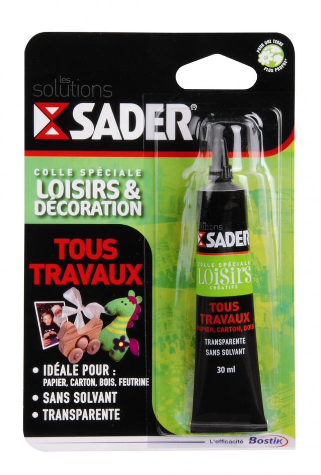 Colle tous travaux transparente 30mL.