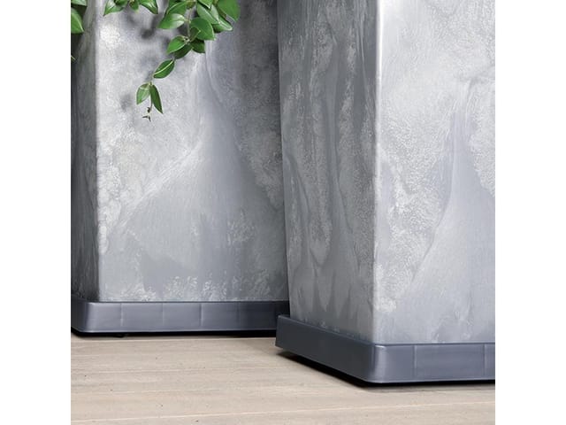 Prosperplast Mobile Plattform für Blumentopf mit Rädern Kunststoff Anthrazit, Größe: 29,2 cm